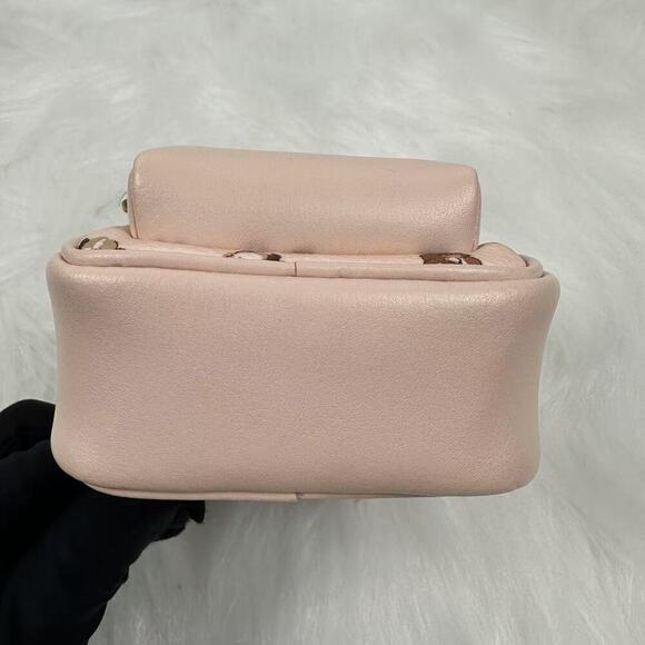 COACH Mini Court Backpack Bag Charm W/ Rosette Print Blush Multi CAA68 Last One! - Picture 6 of 8